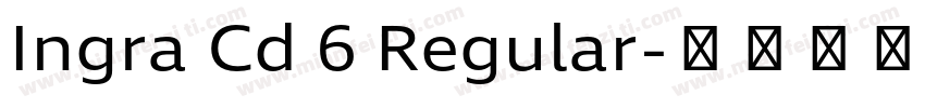 Ingra Cd 6 Regular字体转换